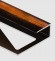 Профиль для ламината оконечный Panel L с рифлением алюминий 12 мм PV45-11 коричневый блестящий 2,7 м