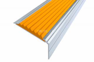 Алюминиевый порог угловой противоскользящий 26х50 мм АУ-50 (Премиум) оранжевый 3,0 м
