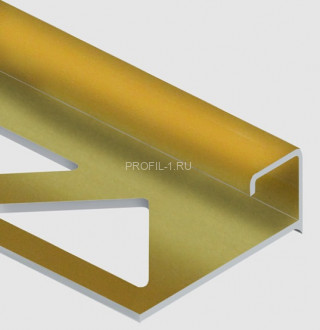 Профиль С-образный для плитки угловой внутренний 12 мм алюминий PV55-12 песок матовый 2,7 м