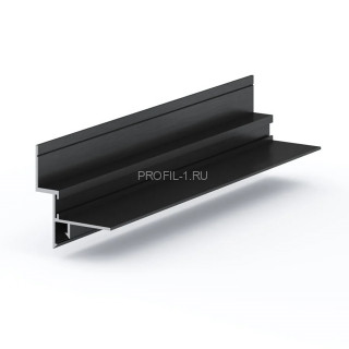 Теневой профиль потолочный под подсветку алюминиевый Laconistiq Gips Regular черный муар 43х38х3000 мм отступ 10 мм Теневой профиль потолочный под подсветку алюминиевый Laconistiq Gips Regular черный муар 43х38х3000 мм отступ 10 мм