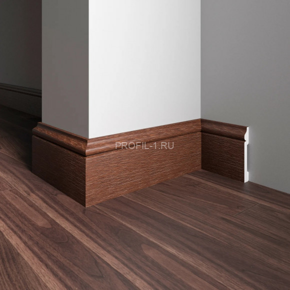 Напольный плинтус Decor-Dizayn 005-82SH полистирол под дерево 79х13х2400 мм