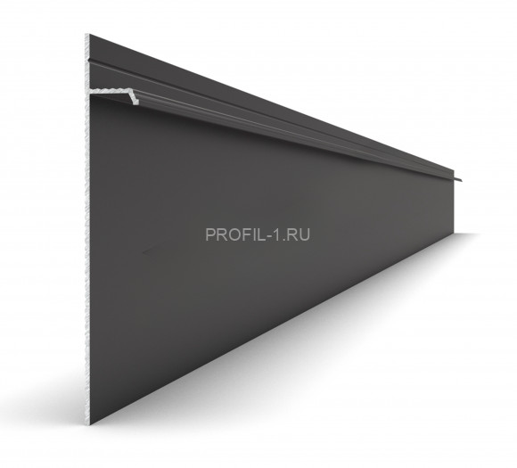 Алюминиевый плинтус для гипсокартона 100х14 мм Диал 9145 черный 3 м