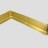 Алюминиевый плинтус напольный 40 мм Effector Q 63.00 золото 2,7 м