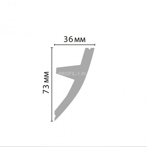 Плинтус потолочный DECOMASTER D502 ДМ (73x36x2000) под подсветку ударопрочный, белый, под покраску