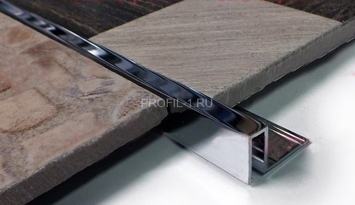 Латунный П-образный профиль закладной CUD 130 OC 13 хром 2,7м