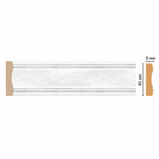 Молдинг DECOMASTER 188-16 (40x8x2400) цвет Белый Молдинг DECOMASTER 188-16 (40x8x2400) цвет Белый