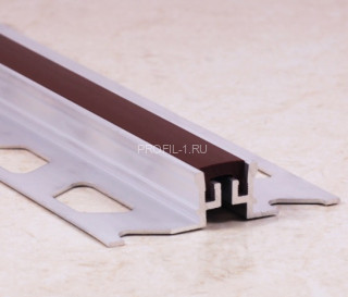Компенсационный профиль алюминиевый ПО-116 коричневый 2,7 м