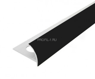 С-профиль ПВХ для плитки 12 мм Cezar 123 Графит 2,5 м (10 штук)