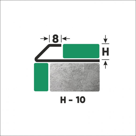 С-профиль из нержавеющей стали окантовочный скошенный 10 мм FPG 10 GS золото сатинированное 270 см