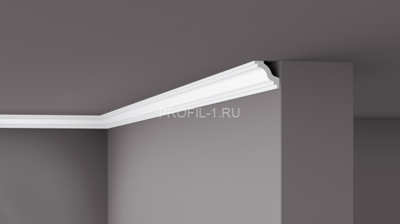Потолочный плинтус NMC Wallstyl WT6 белый полистирол 40х40 мм 2м