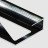 Профиль для ламината оконечный Panel L с рифлением алюминий 12 мм PV45-19 черный блестящий 2,7 м