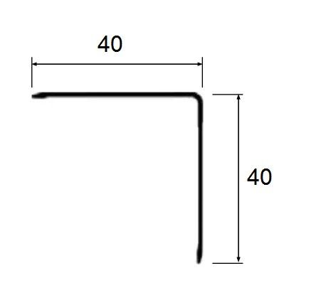Угол защитный 40х40 мм алюминий PV66-07 бронза блестящая 2,7 м