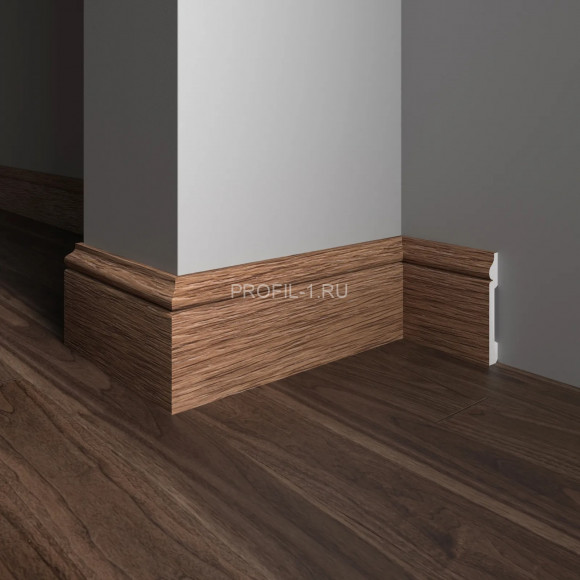 Напольный плинтус Decor-Dizayn 005-83SH полистирол под дерево 79х13х2400 мм