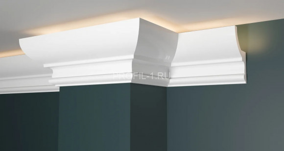 Потолочный плинтус с подсветкой Decor-Dizayn DD507 полистирол белый, под покраску 97х58х2000 мм Потолочный плинтус с подсветкой Decor-Dizayn DD507 полистирол белый, под покраску 97х58х2000 мм