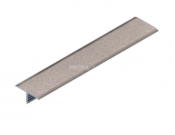 Алюминиевый Т-профиль 13 мм ПТ-13 светло-серый муар 2.7 м