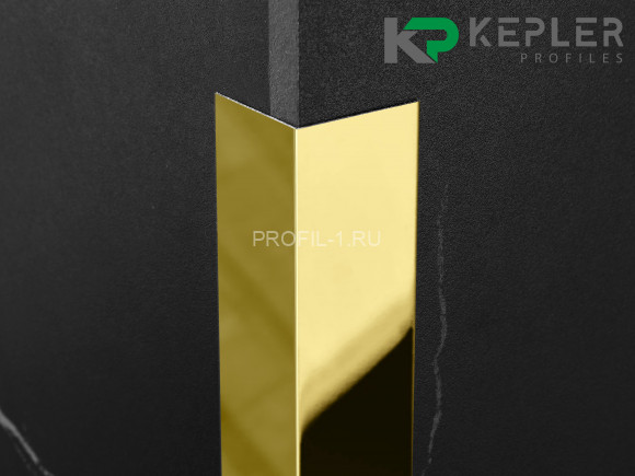 Декоративный уголок 10х10 мм из нержавеющей стали SS 304 FSAP002-10-GP S.S.304 золото полированное 2.7 м