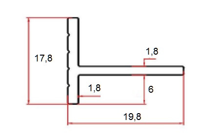Микроплинтус Евротрим 7628.05 черный анодированный 2 м