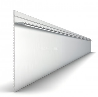 Алюминиевый плинтус для гипсокартона 100х14 мм Диал 9145 без покрытия 3 м