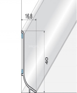 Алюминиевый плинтус напольный 40 мм Effector Q 63.005 черный 2,7 м