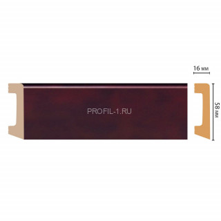 Плинтус напольный DECOMASTER D234-62 ШКx15 (58x16x2400) Бордо глянец, ударопрочный Плинтус напольный DECOMASTER D234-62 ШКx15 (58x16x2400) Бордо глянец, ударопрочный