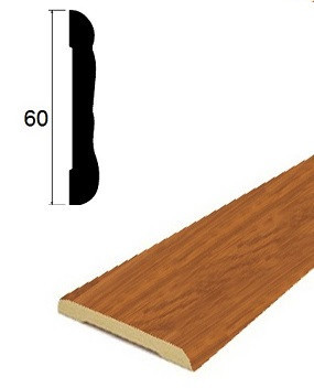 Наличник ПВХ 60 мм Lemal 22060 Цвет 8643 Орех миланский 2,2 м