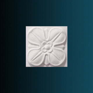 Декоративный орнамент Перфект G2054 белый 51х51х20 мм