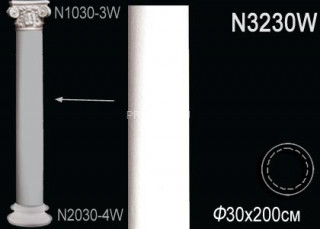 Ствол колонны Перфект N3230W полиуретан 2000х300х300 мм