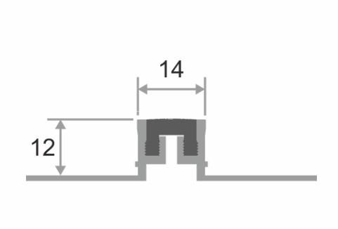 Компенсационный профиль алюминиевый ПО-116 серый 2,7 м