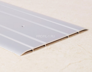 Алюминиевый порог одноуровневый 150 мм ПО-150 серебро матовое 2,7 м