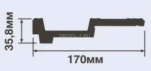 Потолочный плинтус HiWood A170V1 белый 170х36 мм 200 см Потолочный плинтус HiWood A170V1 белый 170х36 мм 200 см