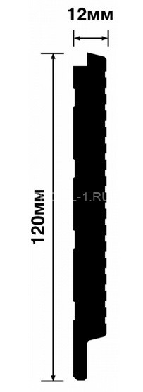 Стеновая панель 12х120 мм HiWood LV127L NP белый 2,7 м