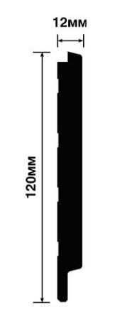 Стеновая панель Hiwood LV127 BR395 под дерево 120х12 мм 2,7 м