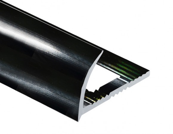 Профиль С-образный алюминий для плитки 8 мм PV07-19 eco черный блестящий 2,7 м