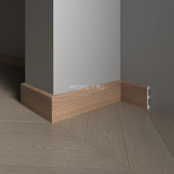 Напольный плинтус Decor-Dizayn 706-90SH полистирол под дерево 80х13х2400 мм