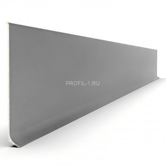 Алюминиевый напольный плинтус 40 мм Диал ПЛ-40 0032 серый RAL 9006 3 м