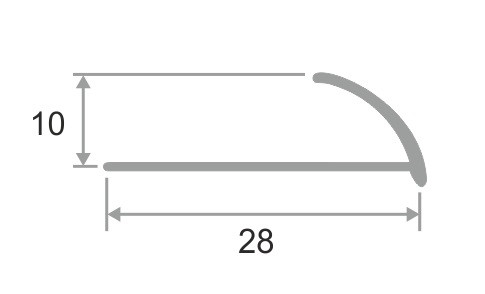 Латунный С-образный профиль 10 мм ЛПО-9 старая бронза 2,7 м