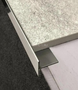 Торцевой Т-профиль нержавеющая сталь SL026-10,5-12,5H серебро глянец браш 2,7 м Торцевой Т-профиль нержавеющая сталь SL026-10,5-12,5H серебро глянец браш 2,7 м