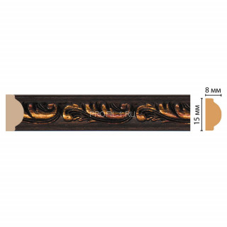 Молдинг DECOMASTER 130-966 ДМ (15x8x2400) цвет Венге с медью Молдинг DECOMASTER 130-966 ДМ (15x8x2400) цвет Венге с медью