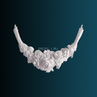 Декоративный орнамент Перфект G2056 белый 305х464х54 мм