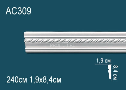 Молдинг с орнаментом Перфект AC309 84х19 мм 240 см