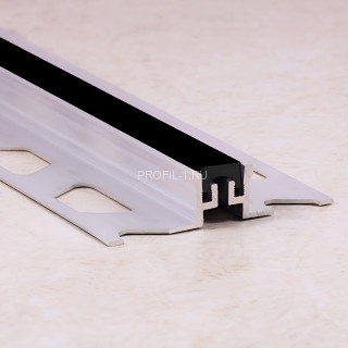 Компенсационный профиль алюминиевый ПО-116 черный 2,7 м