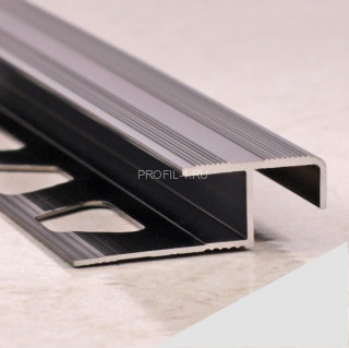 Алюминиевый профиль закладной с рифлением 10 мм ПО-02 без покрытия 2,7 м