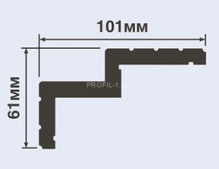 Потолочный плинтус HiWood A101 белый 102х62 мм 200 см Потолочный плинтус HiWood A101 белый 102х62 мм 200 см