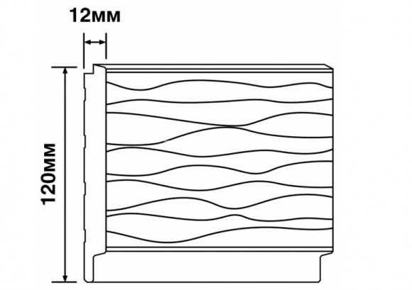 Стеновая панель 12х120 мм HiWood LV127W NP белый 2,7 м