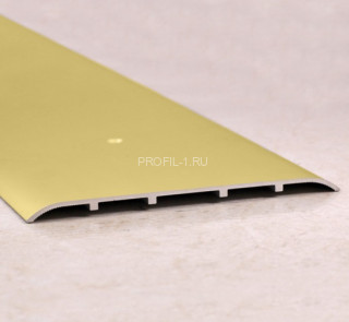 Алюминиевый порог одноуровневый 100 мм ПО-100 золото глянец 2,7 м