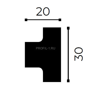 Молдинг NMC Wallstyl T40 белый полистирол 20х30 мм 2м