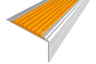 Угловой порог противоскользящий алюминий 26х50 мм АУ-50-Анод серебро-оранжевый 2,0 м Угловой порог противоскользящий алюминий 26х50 мм АУ-50-Анод серебро-оранжевый 2,0 м