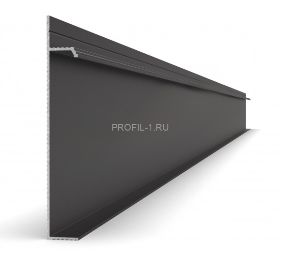 Алюминиевый плинтус для гипсокартона 100х15 мм Диал 9146 черный 3 м