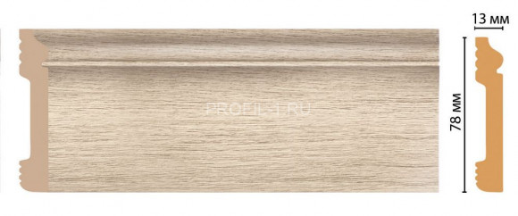 Плинтус напольный DECOMASTER D005-72ДМ (79x13x2400) с кабель-каналом Ясень
