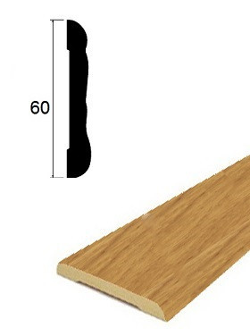 Наличник ПВХ 60 мм Lemal 22060 Цвет 8696 Под дерево 2,2 м